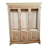 Walnut Cupboard With Cherry Inlays in Natural Raw Wood
