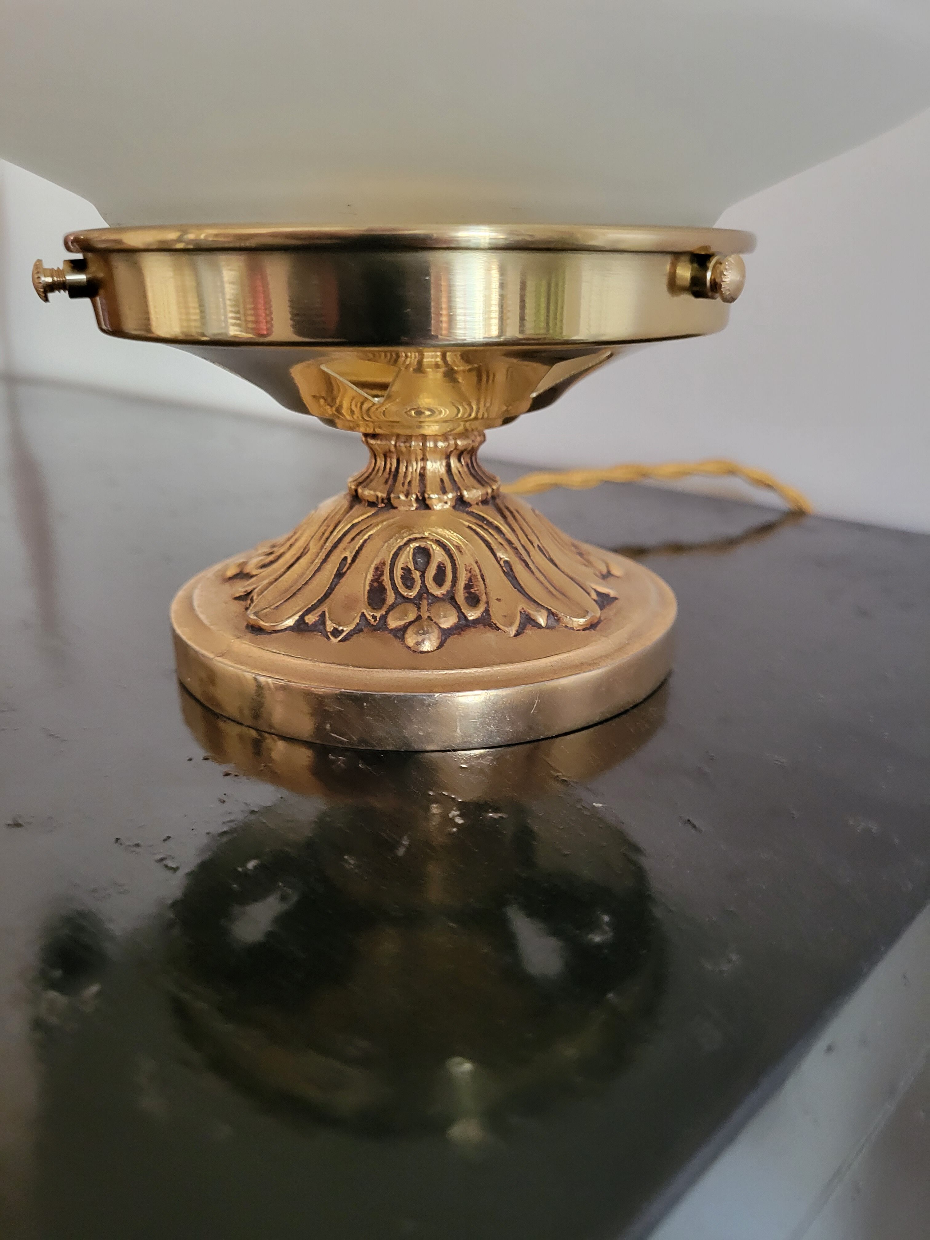 Art Deco lamp with glass globe