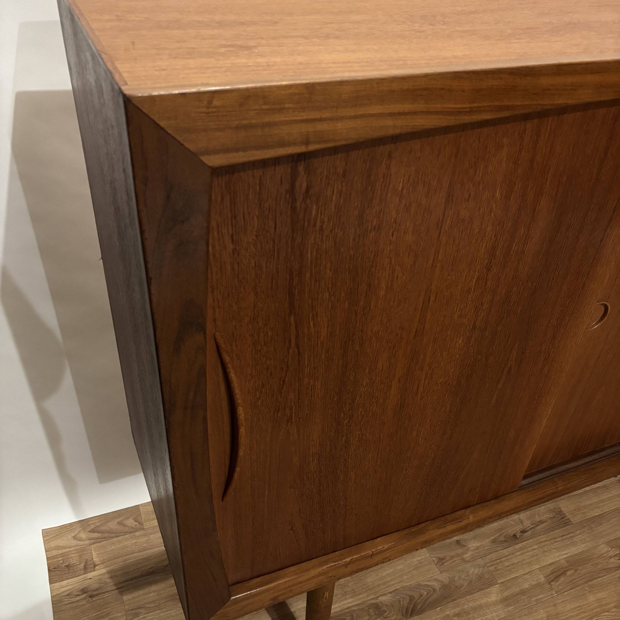 Tall Danish teak sideboard from the 1960s