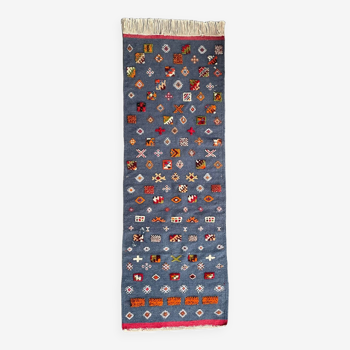 Berber Kilim Hallway Rug VINTAGE Velvet Patterns