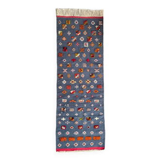 Berber Kilim Hallway Rug VINTAGE Velvet Patterns