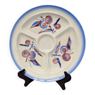 Compartmented earthenware dish