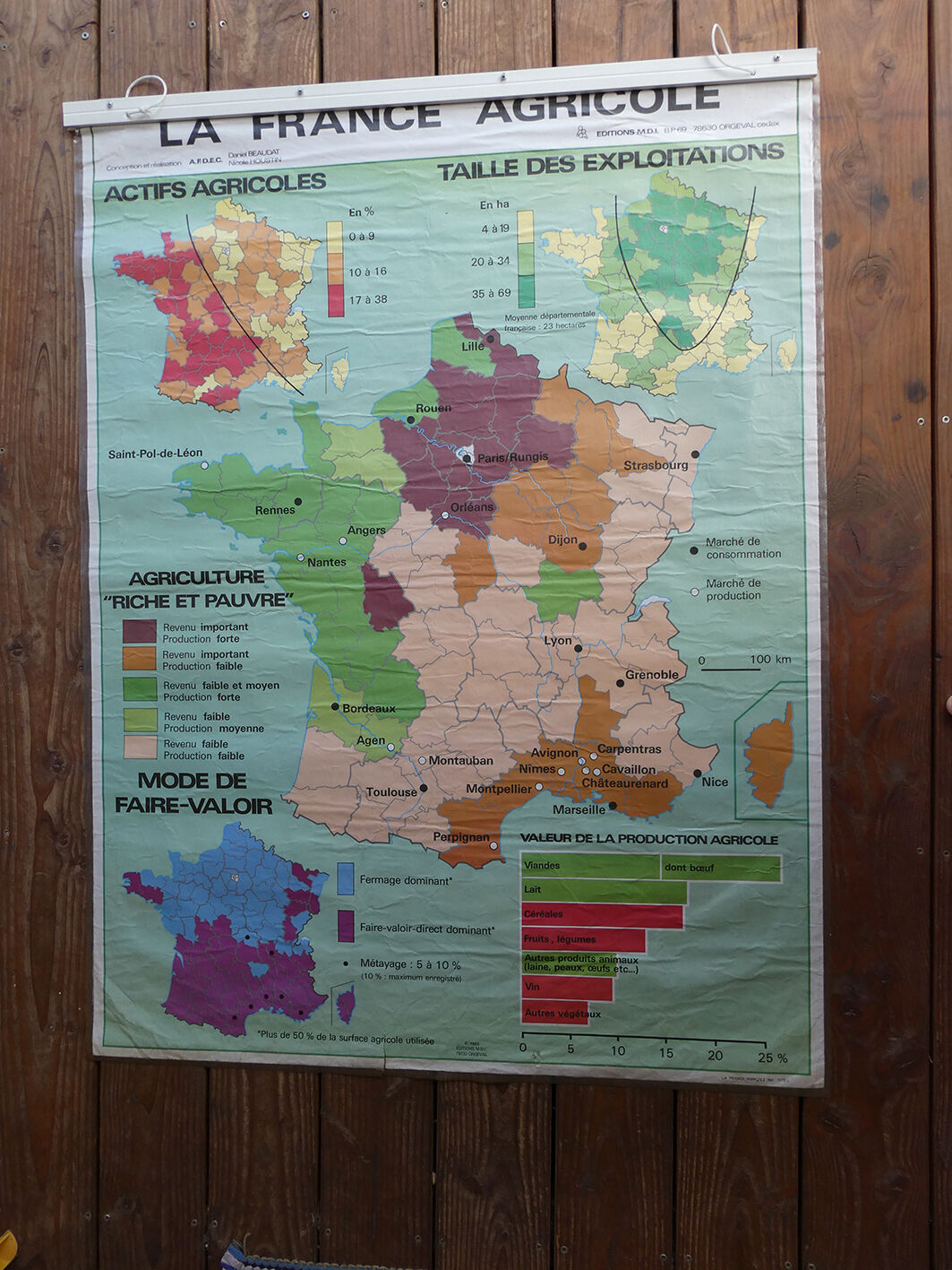 School map  "La France Agricole"