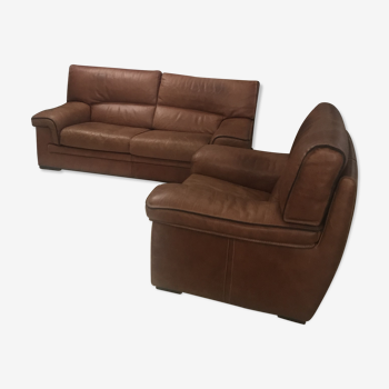 Roche & Bobois leather lounge set