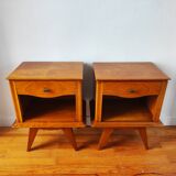 Paire de tables de chevets vintage 1950