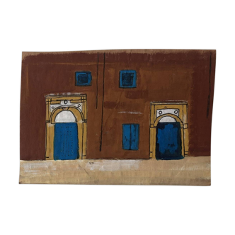 Gouache Blue Doors