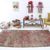 4x9 traditional hand-made vintage rug 284x134cm