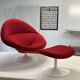 F421 armchair and its ottoman by Pierre Paulin for Artifort