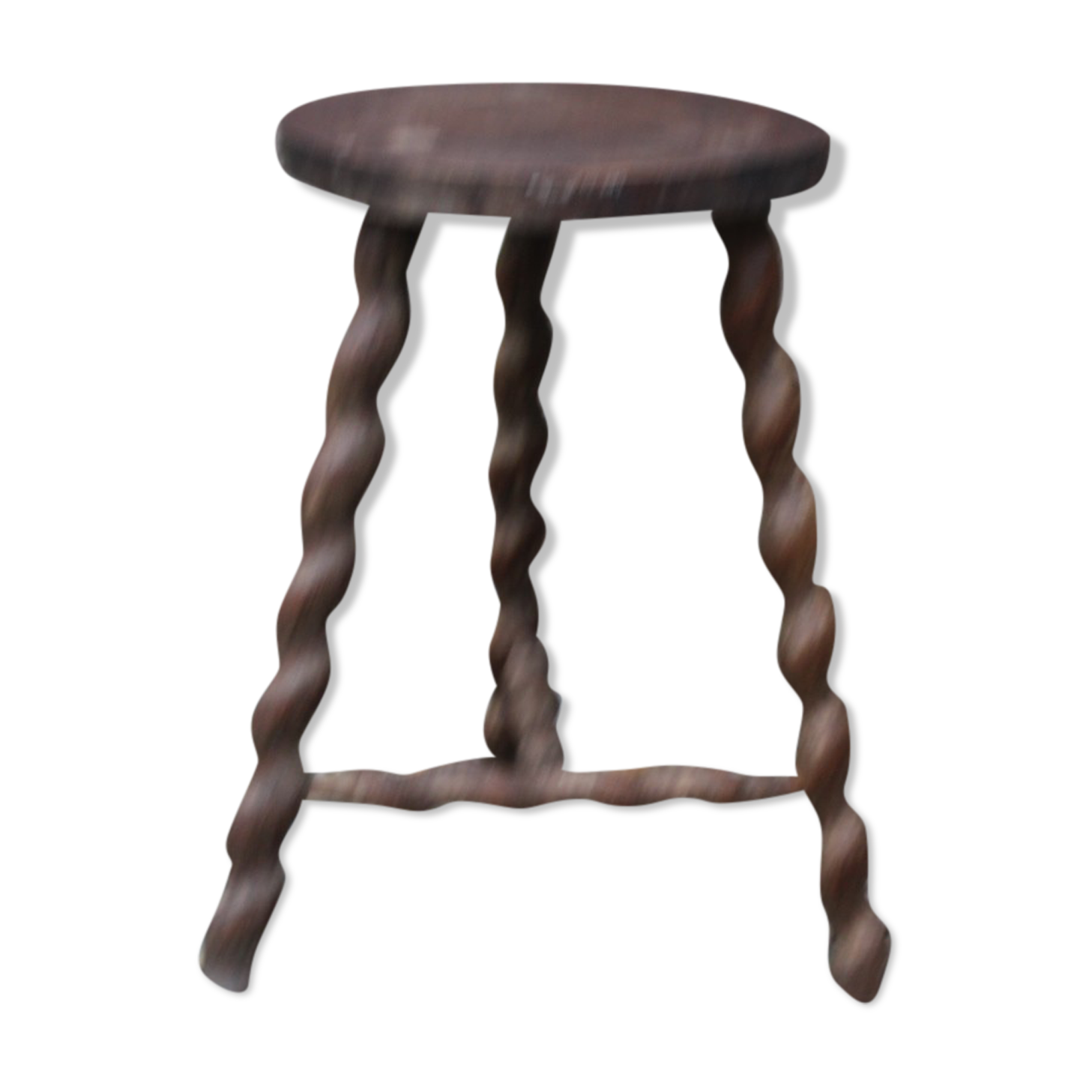 Tripod stool wavy feet