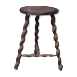 Tabouret tripode pieds ondulés