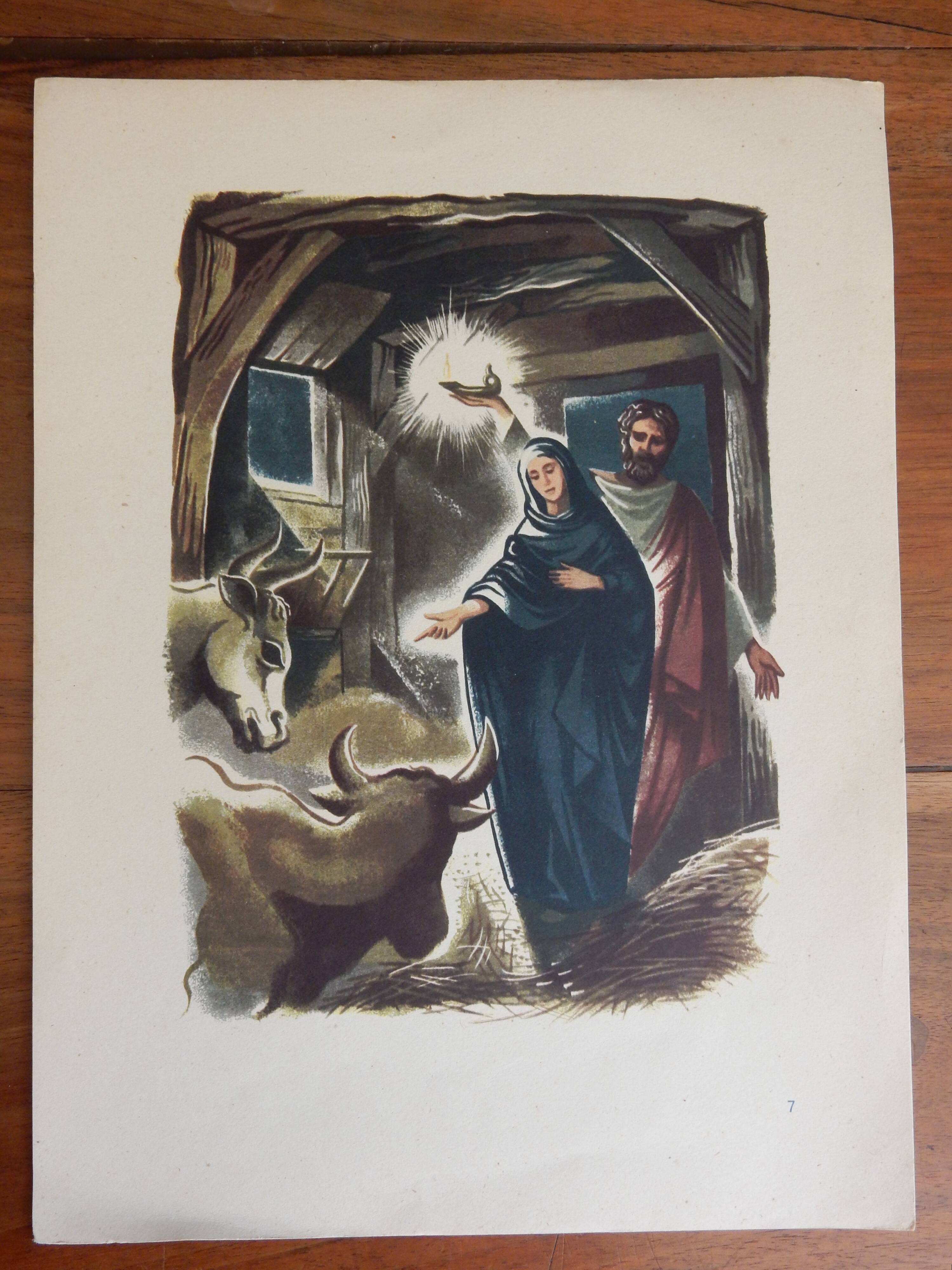 Illustration of the nativity Entry into the sheepfold