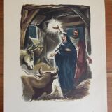 Illustration of the nativity Entry into the sheepfold