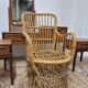 Fauteuil en Rotin Bambou vintage 1950s design -H85cm