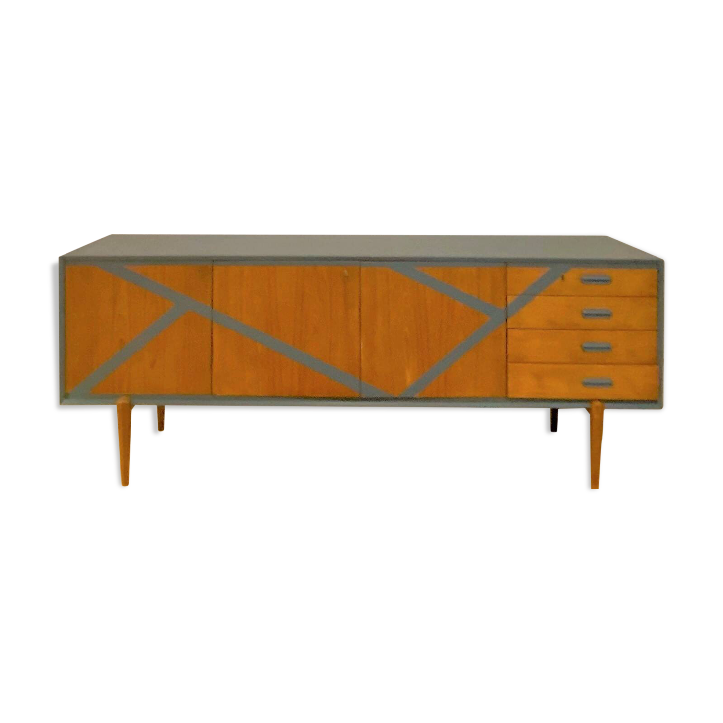 Restored vintage 60s low sideboard