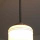 Suspension chandelier metal and opaline (Deutschland) art deco
