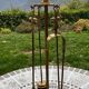 Old brass fireplace set