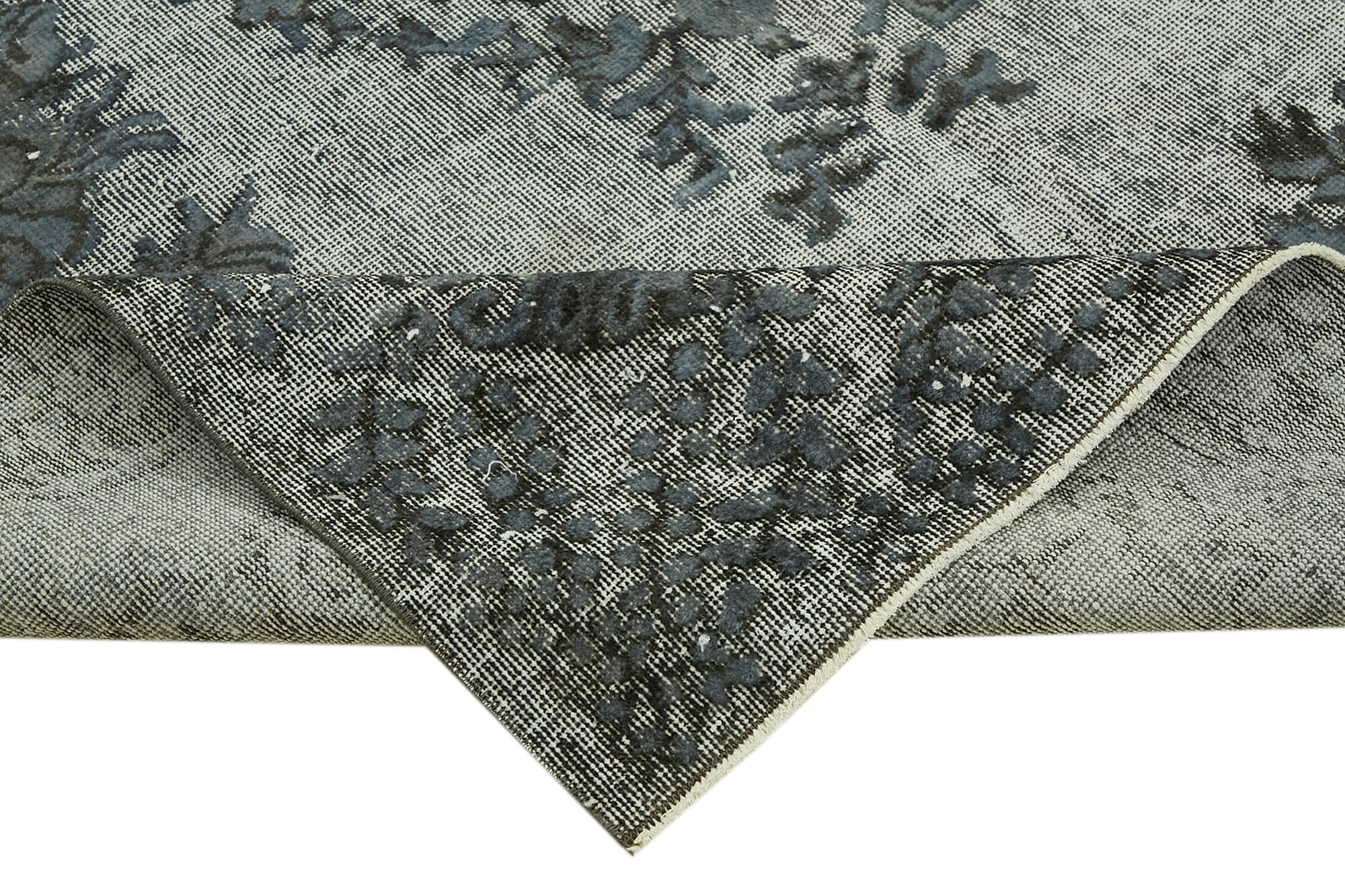 Tapis fait à la main turc contemporain des années 1970 181 cm x 288 cm tapis gris