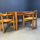 CJ Rosengaarden pine wood dining set - set of 5 - 1970s
