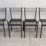 Quatre Chaises empilables Atelier industriel industrielle design vintage