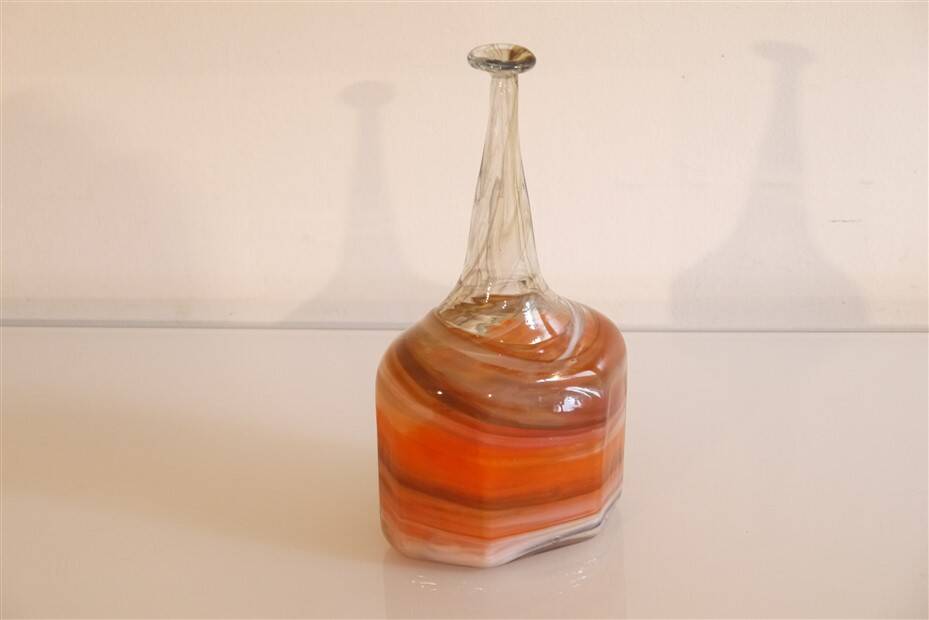 Scandinavian glass vase from Flygsfors 1970