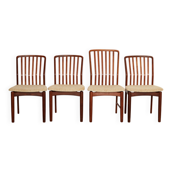 Svend Åge Madsen Teak Dining Chairs for Nørre Broby Maskinsnedkeri