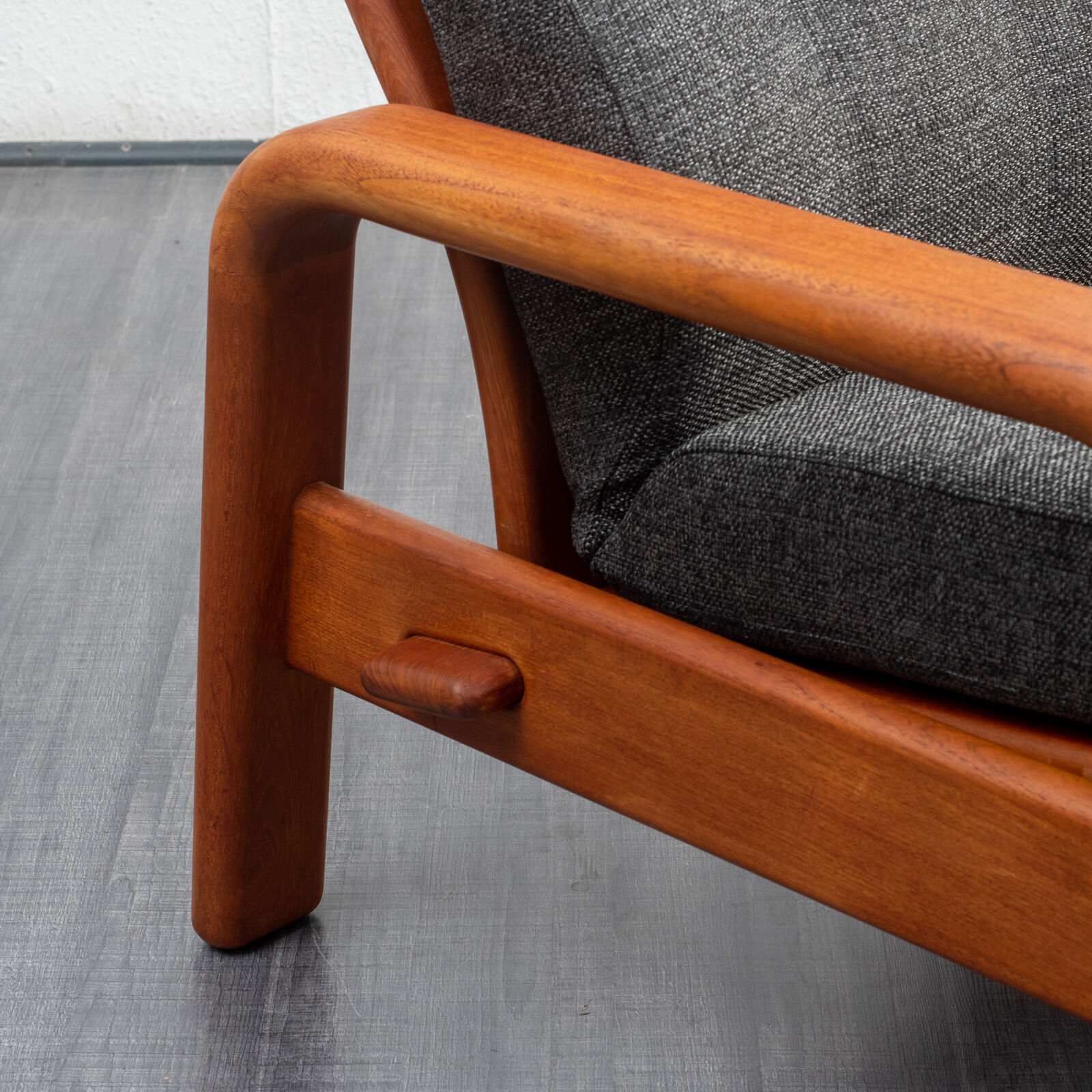Vintage relax armchair, teak, refurbished, Danish design