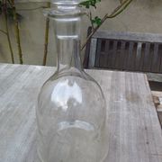 Frosted engraved crystal decanter