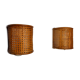 Pair of rattan wall lamps, France, 1960