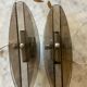 Pair of 70s smoked glass wall lamps