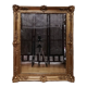 Wooden mirror and gilded stucco style Restoration height 94cm