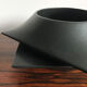 Franco Pozzi Italian black ceramic centerpiece vase 1960s