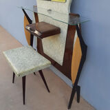 Dressing table or vintage entrance furniture with its 1960s seat