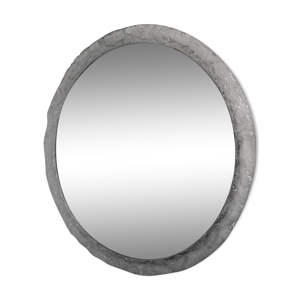 Miroir rond en résine lucite 1960,
