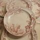 10 antique ironstone dinner plates