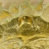 Vintage solid brass sun wall sculpture