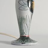 Scandinavian Modern Ceramic Butterfly Motif Table Lamp by Tilgmans, Sweden 1960