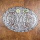 Vintage hand-cut Bohemian crystal bonbonnière Czechoslovakia