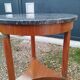 Empire style pedestal table with marble top