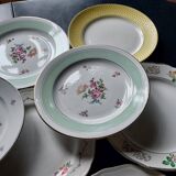 Mismatched vintage dinner plates