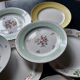 Mismatched vintage dinner plates