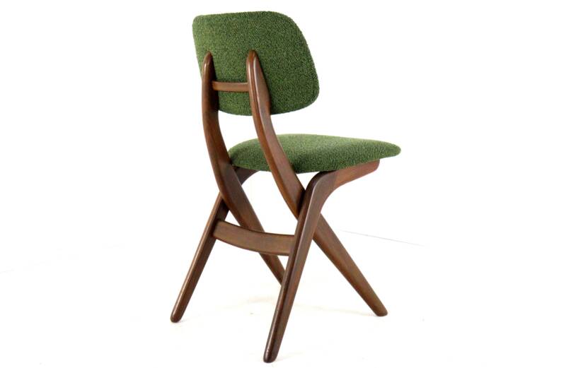 4 chaises ciseaux AwA restaurées, Pays-Bas milieu XXème
