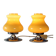 Table Lamps In Cream Opaline & Chrome, Bulgaria 1960s