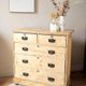 Commode anglaise antique en pin massif