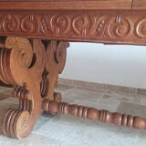 Rocaille table in carved solid oak