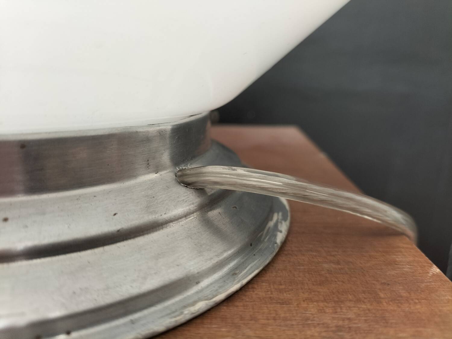 Pair of opaline lamps