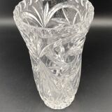 Chiseled glass vase