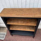 Bibus library shelf black wood Louis XV style