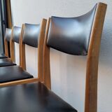 Series of 4 vintage Scandinavian chairs 1950