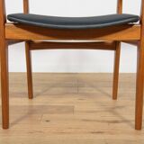 Mid-Century Teak & Leather Armchair, Denmark, 1960s