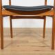 Fauteuil vintage en teck et cuir, Danemark, 1960